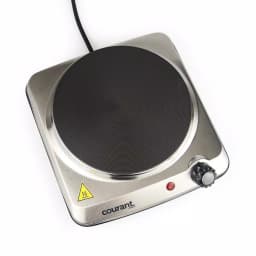 Courant 1000W Portable Single Burner Stainless Steel Hot Plate with 6.1 in. Cast Iron Plate thumbnail 2