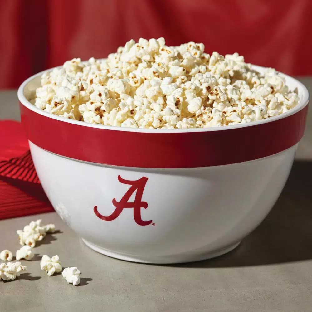College Kitchen Collection University of Alabama Big Party Bowl, 4.75-Quart, Crimson Red
