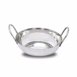 Unbranded 0.50 qt. Stainless Steel Balti Pan with Easy-Grip Handles thumbnail 1