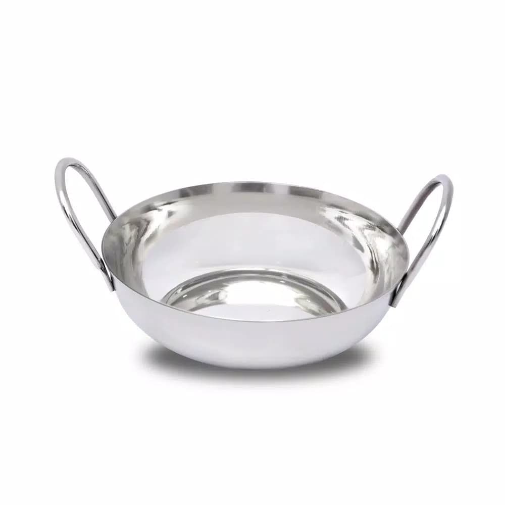 Unbranded 0.50 qt. Stainless Steel Balti Pan with Easy-Grip Handles