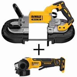 DEWALT 20V MAX XR Cordless Brushless Deep Cut Band Saw & 4-1/2 in. Grinder Combo Kit thumbnail 1