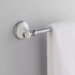 Delta Alexandria 24 in. Towel Bar, Chrome and White, Rustic Farmhouse Style thumbnail 5