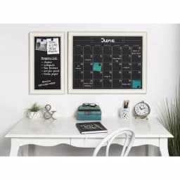 DesignOvation Macon Monthly Chalkboard Magnetic Calendar Wall Organizer with Decorative Frame thumbnail 5