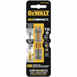 DEWALT MAX Impact Torx 15 Screwdriver Bits, 2-1/2 in., 2-Piece Set thumbnail 3