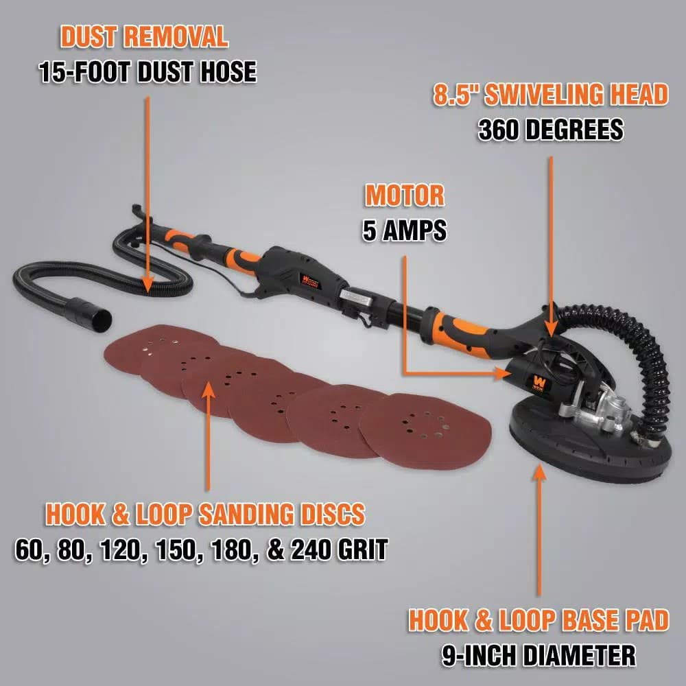 WEN 5 Amp Corded Variable Speed Drywall Sander with 15 ft. Dust Hose