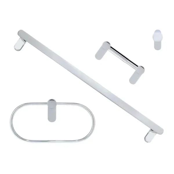 MODONA OVAL 4-Piece Bathroom Accessories Set, Polished Chrome