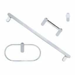 MODONA OVAL 4-Piece Bathroom Accessories Set, Polished Chrome thumbnail 1