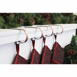 Haute Decor Original MantleClip Brushed Copper Stocking Holder (4-Pack) thumbnail 2