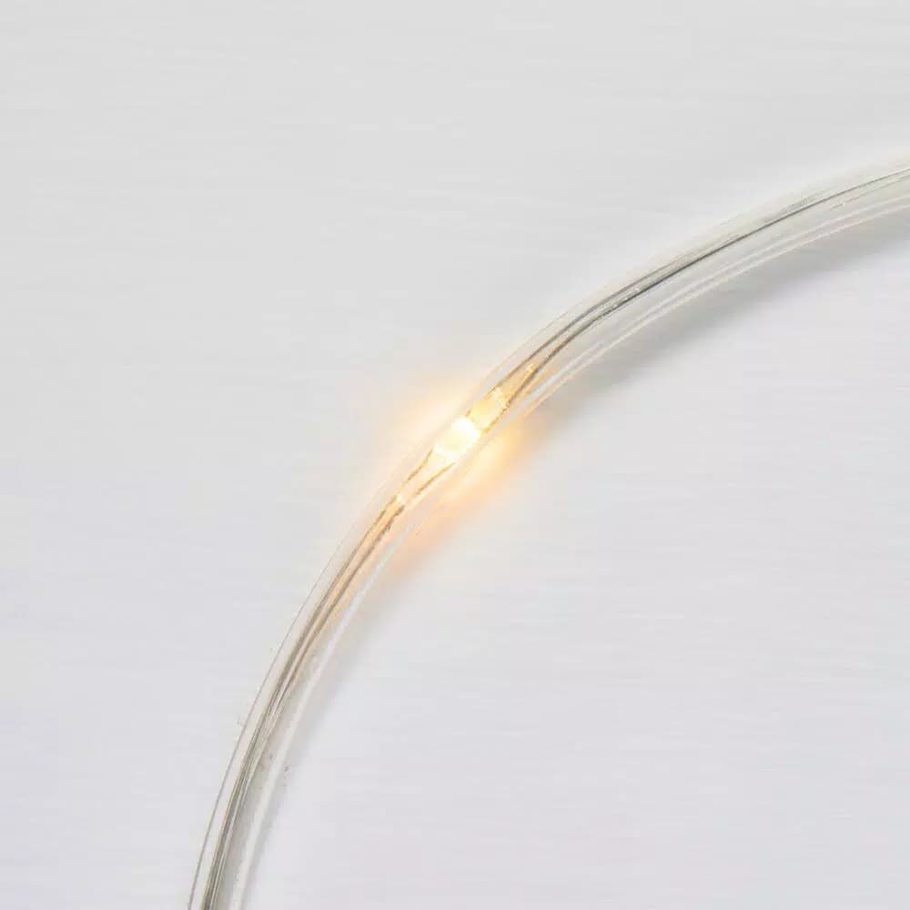 Home Accents Holiday Holiday Showtime 26 ft. 100-Light LED Warm White Micro Dot Rope Light, Battery Operated