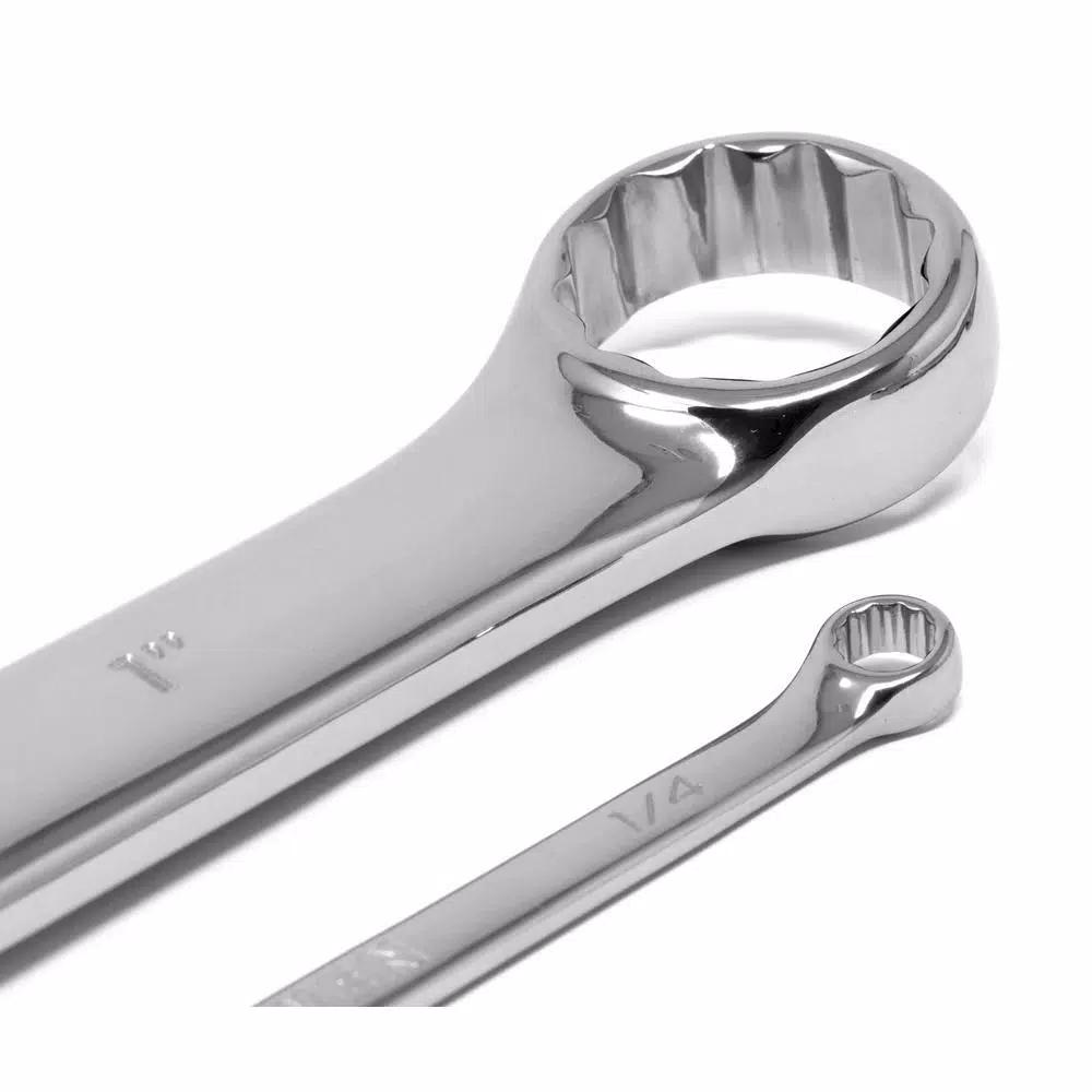 WEN 13-Piece SAE Combination Wrench Set with Storage Rack, Chrome Vanadium Steel