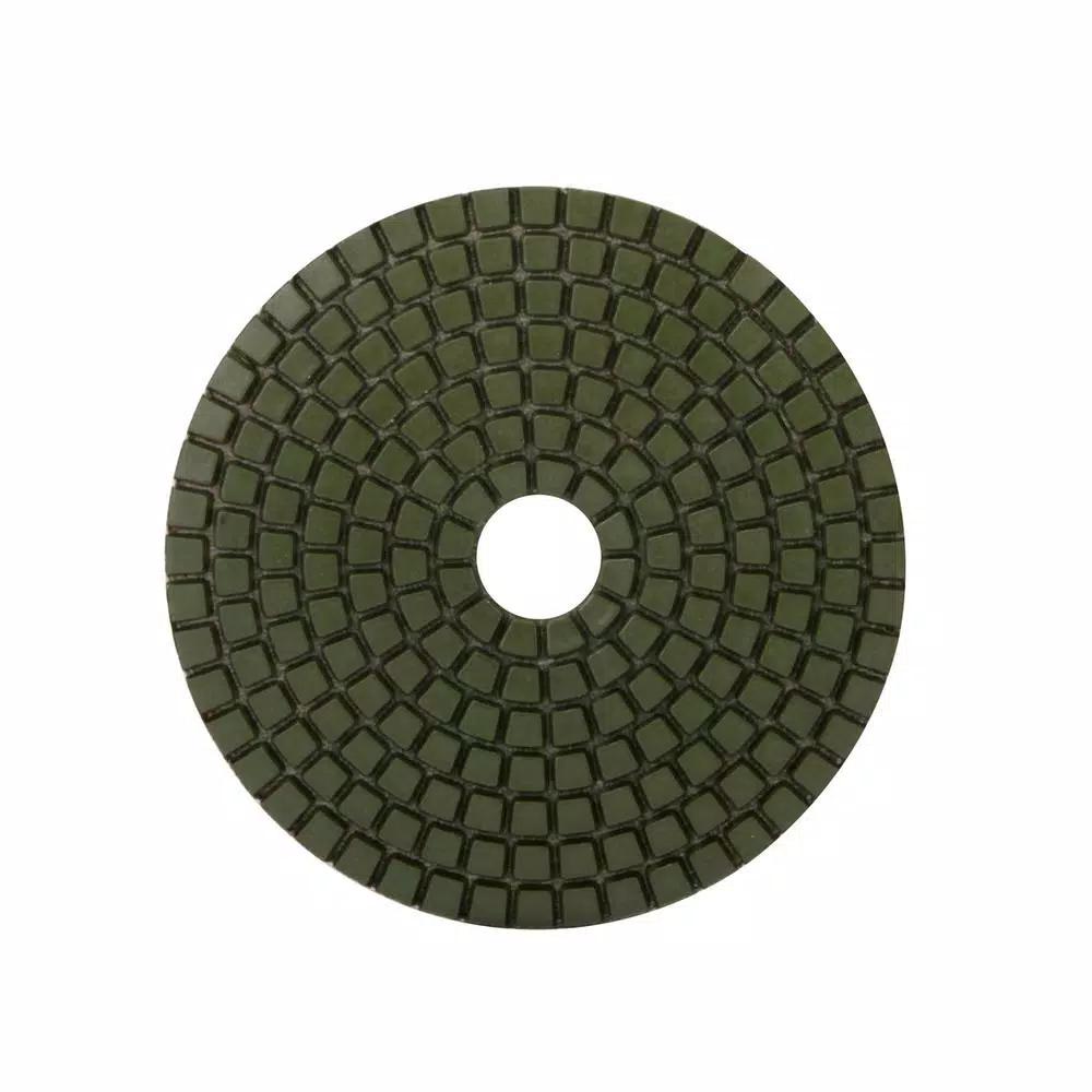 Rubi 4 in. 400 Grit Resin Wet Polishing Pad for Engineered Stone, Concrete, Marble & Granite