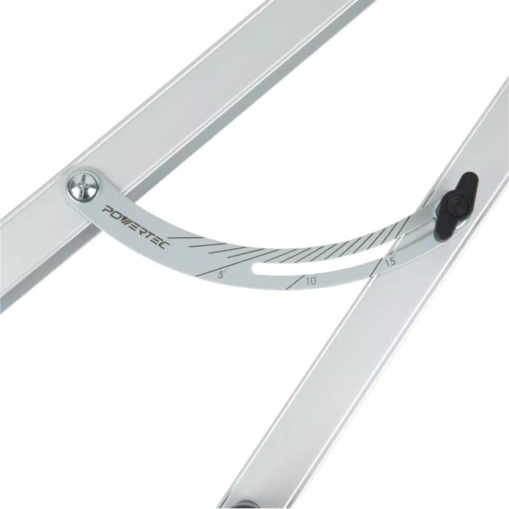 POWERTEC 24-Inch Aluminum Table Saw Taper Jig with Laser Etched Scale