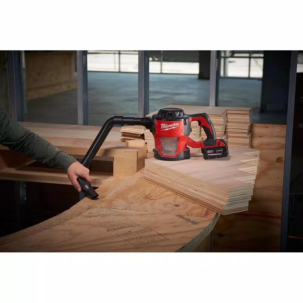 Milwaukee M18 18V Lithium-Ion Cordless Compact Vacuum & INKZALL Marker Kit