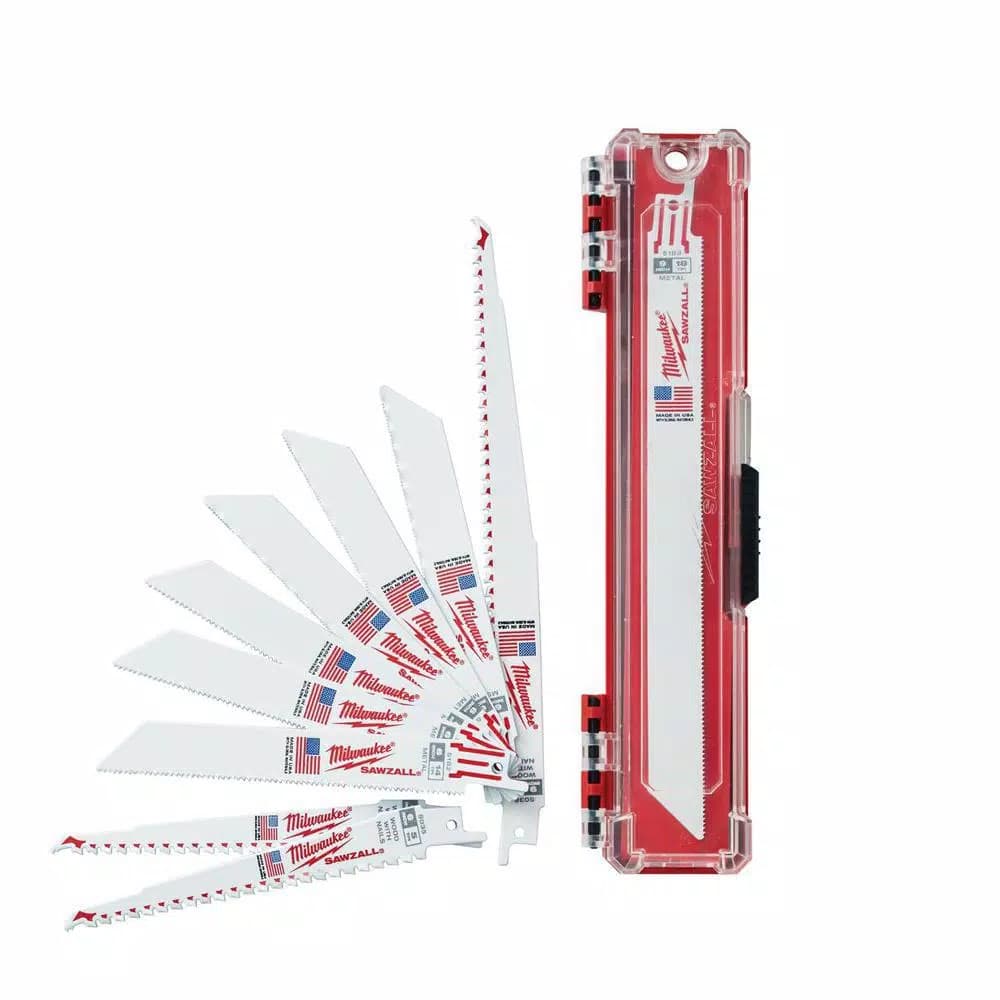 Milwaukee SAWZALL Bi-Metal Reciprocating Saw Blade Set, 10-Piece