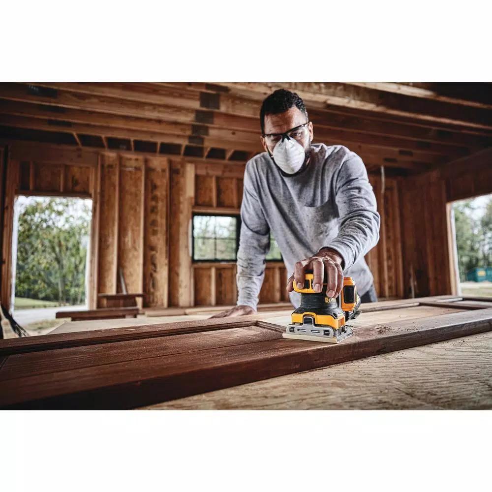 DEWALT 20V MAX XR Brushless 1/4 Sheet Variable Speed Cordless Sander Kit with 3.0Ah Battery and Charger