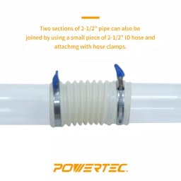 POWERTEC 2-1/2 in. x 36 in. Clear Rigid PVC Dust Collection Pipe thumbnail 4