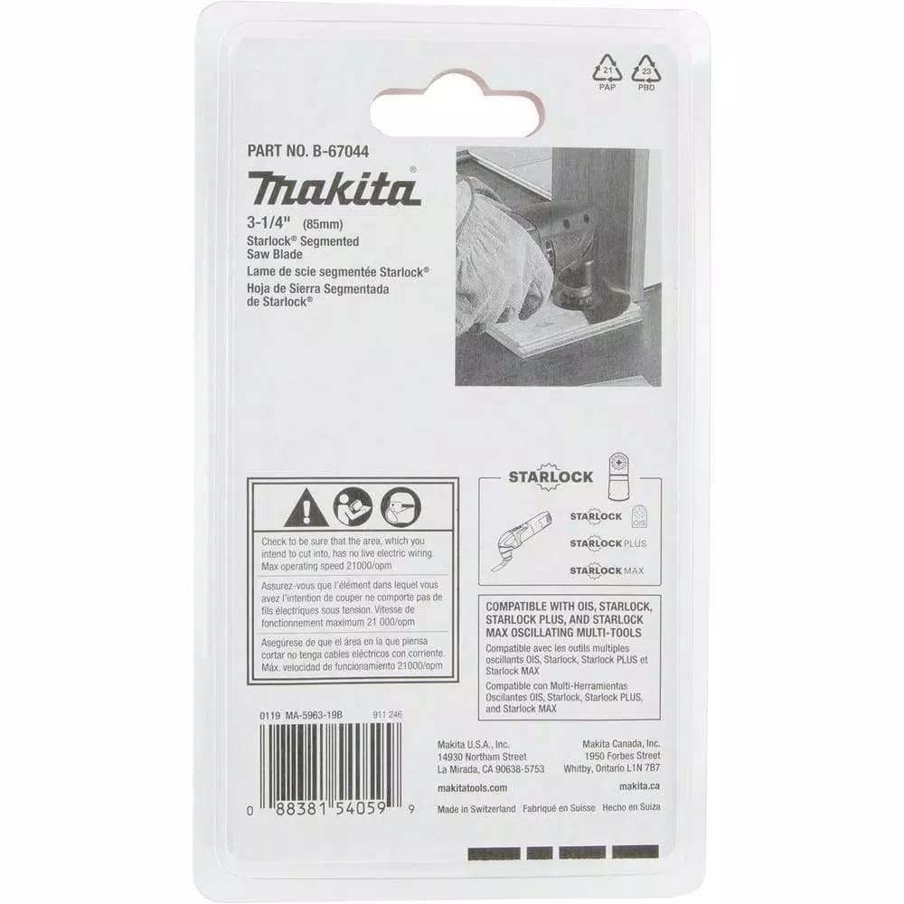 Makita 3-1/4 in. Starlock Segmented Oscillating Multi-Tool Saw Blade