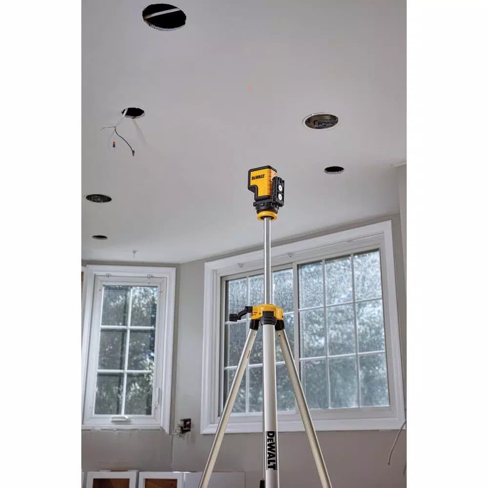 DEWALT 3-Spot Red Self-Leveling Laser Level, 100 ft. Range with Case and Batteries