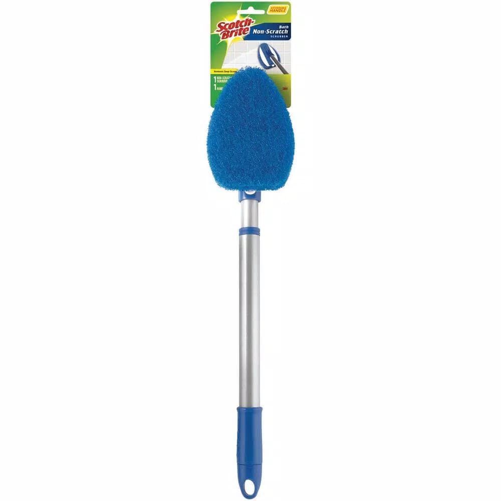 3M Scotch-Brite Non-Scratch Tub and Shower Scrubber with Long Extendable Handle