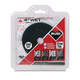 Rubi 4 in. 800 Grit Resin Wet Polishing Pad for Engineered Stone, Marble, and Granite thumbnail 2