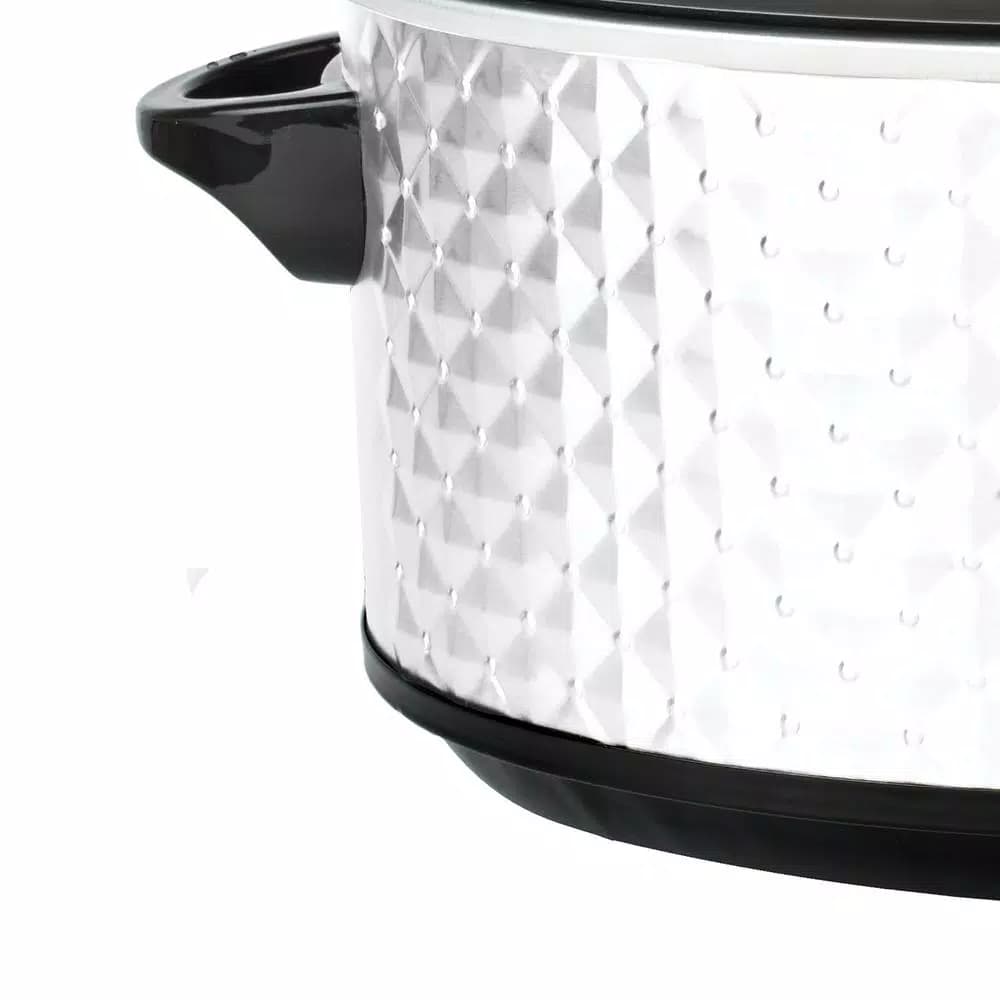 Brentwood Appliances SC-157W 7 Qt. Pearl Slow Cooker with Tempered Glass Lid