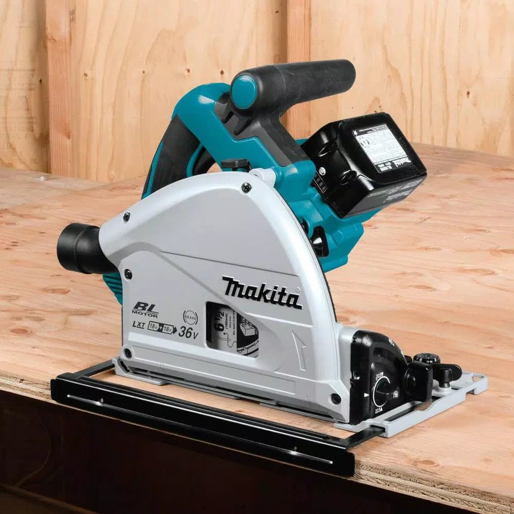 Makita 36V (18V X2 LXT) 6-1/2 in. Brushless Cordless Plunge Circular Saw Kit with (2) 5.0 Ah Batteries & Charger
