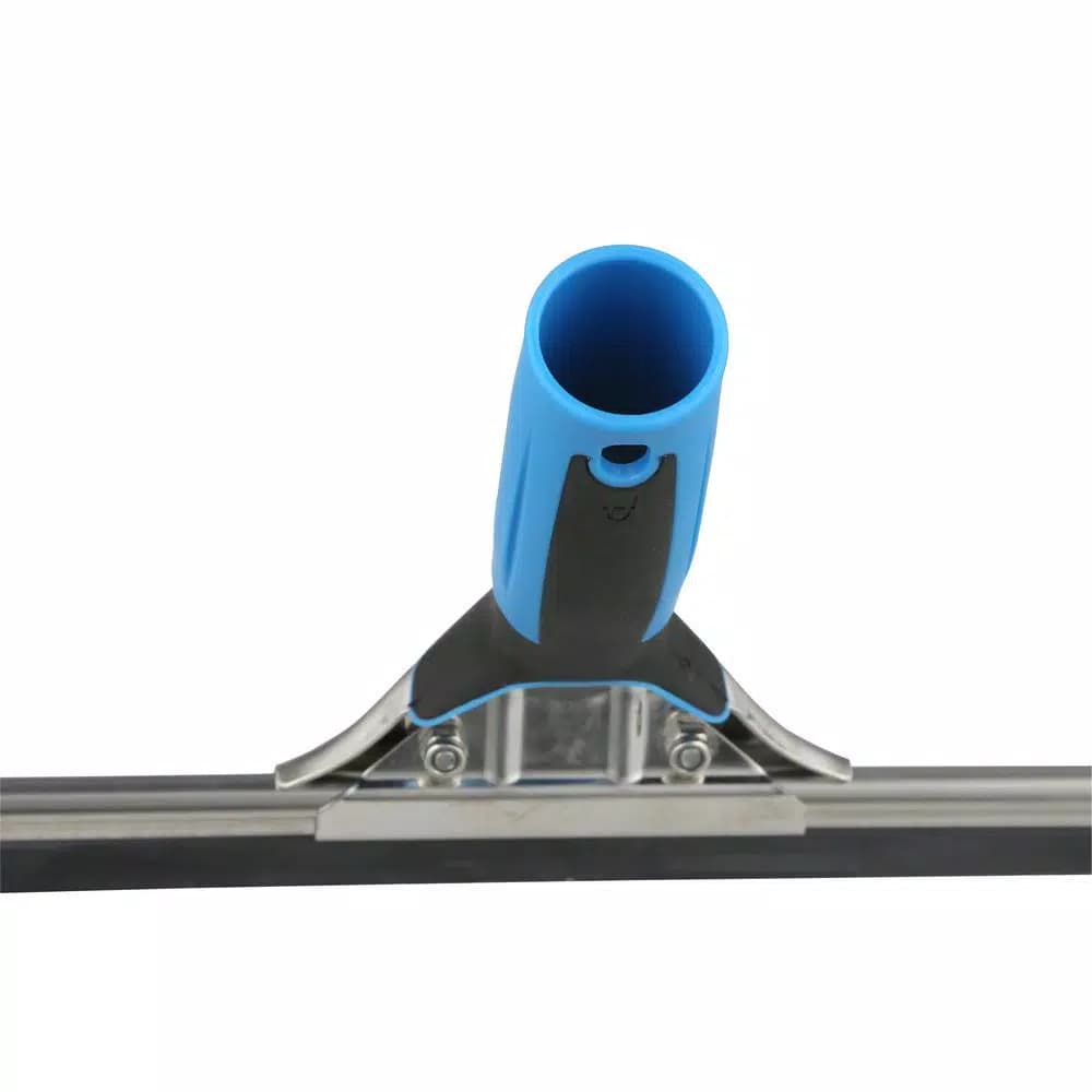 Unger 18 in. Stainless Steel Window Squeegee with Ergonomic Grip and Connect and Clean Locking System