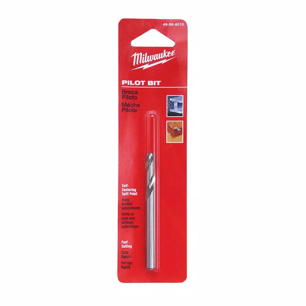 Milwaukee 1/4 in. x 3-1/2 in. High-Speed Steel Pilot Drill Bit for Hole Saw Arbor