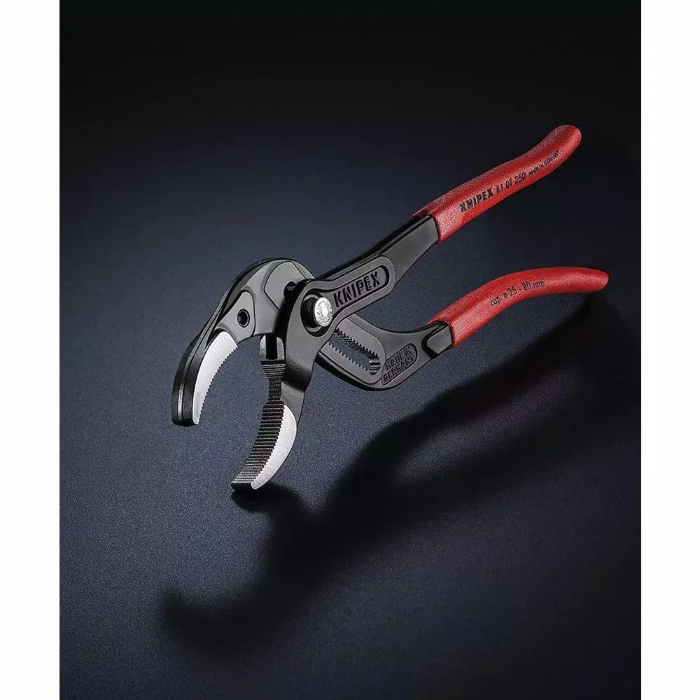 KNIPEX Pipe Gripping Pliers with Serrated Jaws and 25 Adjustment Positions