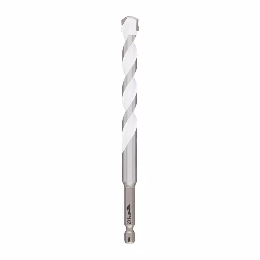 Milwaukee SHOCKWAVE 1/2 in. Carbide Multi-Material Drill Bit, 1/4 in. Hex Shank