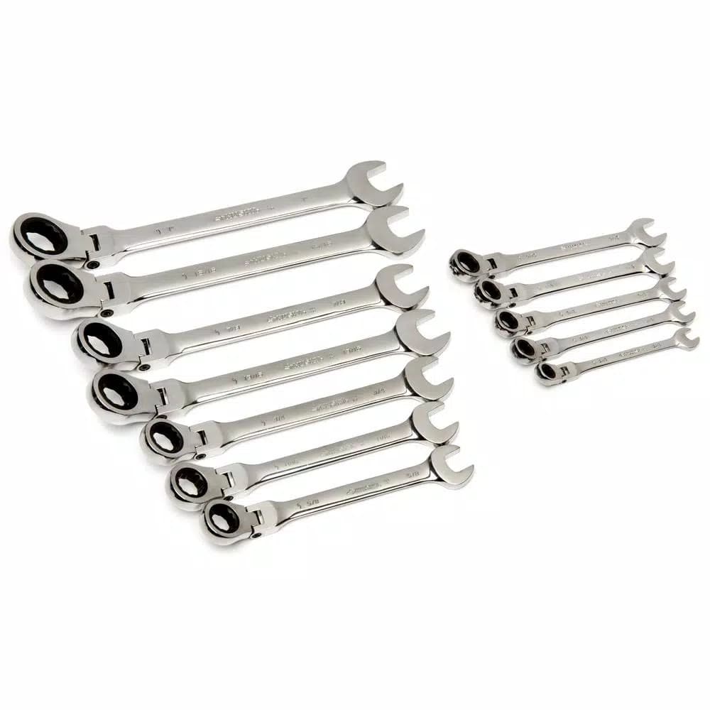 Husky Master SAE Flex Head Ratcheting Wrench Set, 12-Piece