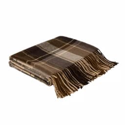Glitzhome 50 in. x 60 in. Woven Plaid Throw Blanket with Decorative Fringe thumbnail 1