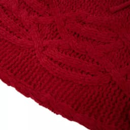 Glitzhome 52 in. Red Knitted Chenille Polyester Christmas Tree Skirt thumbnail 4