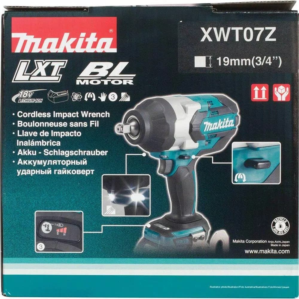 Makita 18V LXT Brushless 3/4 in. Square Drive High Torque Impact Wrench (Tool Only)
