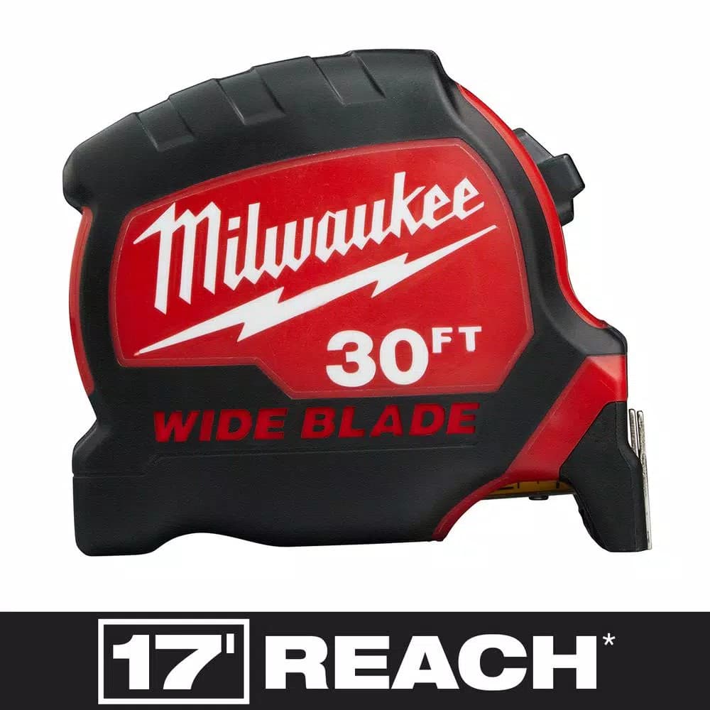 Milwaukee 30 ft. Wide Blade Tape Measure with 17 ft. Reach