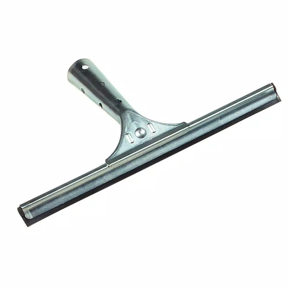 Carlisle Flo-Pac 12 in. Professional Single-Blade Rubber Window Squeegee with Zinc Plated Steel Handle (12-Pack)