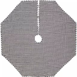 VHC Brands 60 in. Emmie Black and White Patchwork Farmhouse Christmas Tree Skirt thumbnail 2
