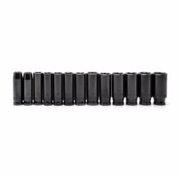Husky 1/2 in. Drive Metric Deep Impact Socket Set, 13-Piece thumbnail 1
