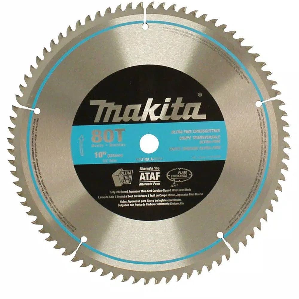 Makita 10 in. 80-Teeth Micro-Polished Miter Saw Blade, 5/8 in. Arbor