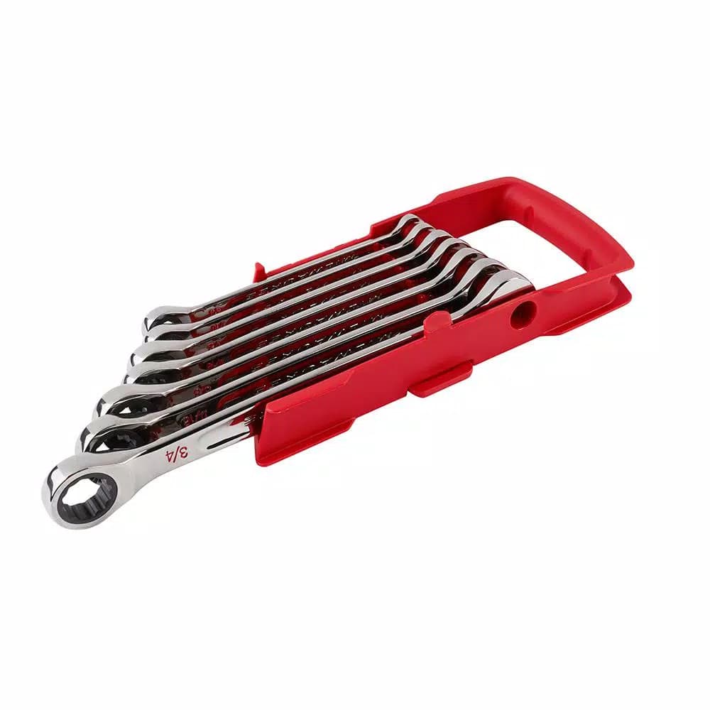 Milwaukee 7-Piece SAE Ratcheting Combination Wrench Set