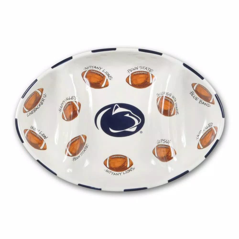 Magnolia Lane Penn State Nittany Lions Officially Licensed Ceramic Football Tailgating Serving Platter