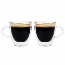 GROSCHE Turin Double-Walled Borosilicate Glass Espresso Cups with Handles, 4.7 oz (Set of 2) thumbnail 9