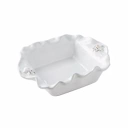 Abigails Fleur De Lis White Ceramic Casserole Dish, 0.75 Quart Square Coffee Cup Set thumbnail 1