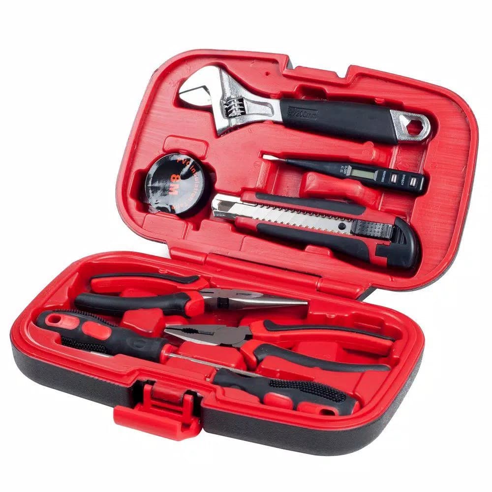 Stalwart 9-Piece Multipurpose Tool Kit for Car, Home, and Office
