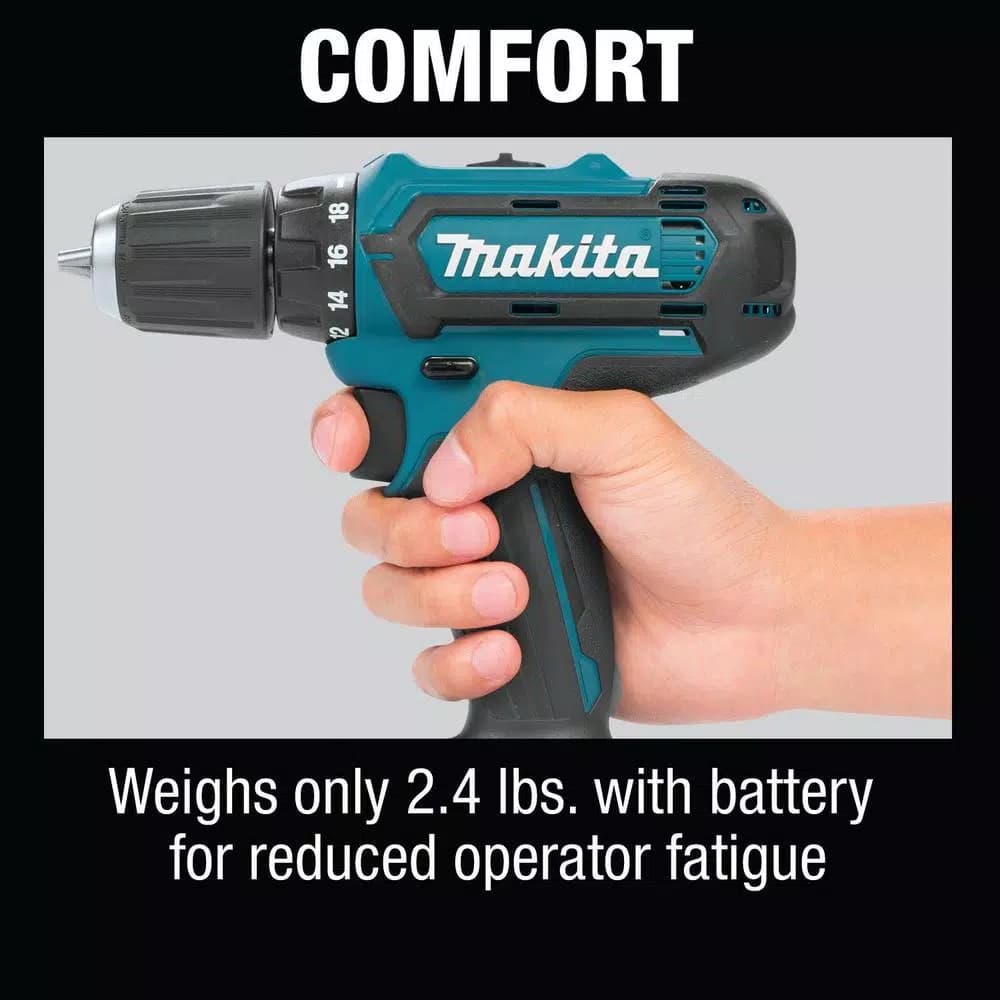 Makita 12V MAX CXT Cordless 3/8 in. Drill and Impact Driver Combo Kit with (2) 1.5Ah Batteries, Charger, and Bag