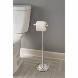 Delta Silverton Telescoping Free-Standing Toilet Paper Holder in Polished Chrome thumbnail 2