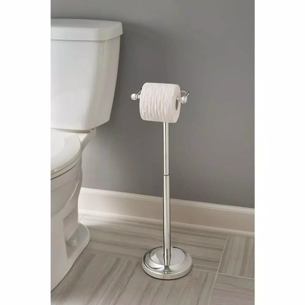Delta Silverton Telescoping Free-Standing Toilet Paper Holder in Polished Chrome