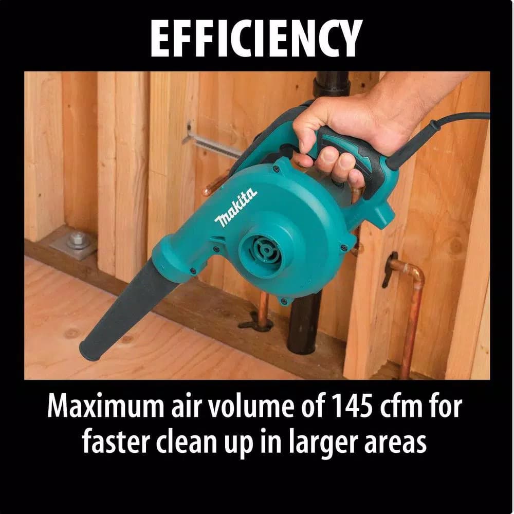 Makita UB1103 6.8 Amp Electric Handheld Blower and Vacuum, 203 MPH, 145 CFM