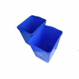 Enviro World 22 Gallon Recycling Bin, 2-Pack, Blue thumbnail 1