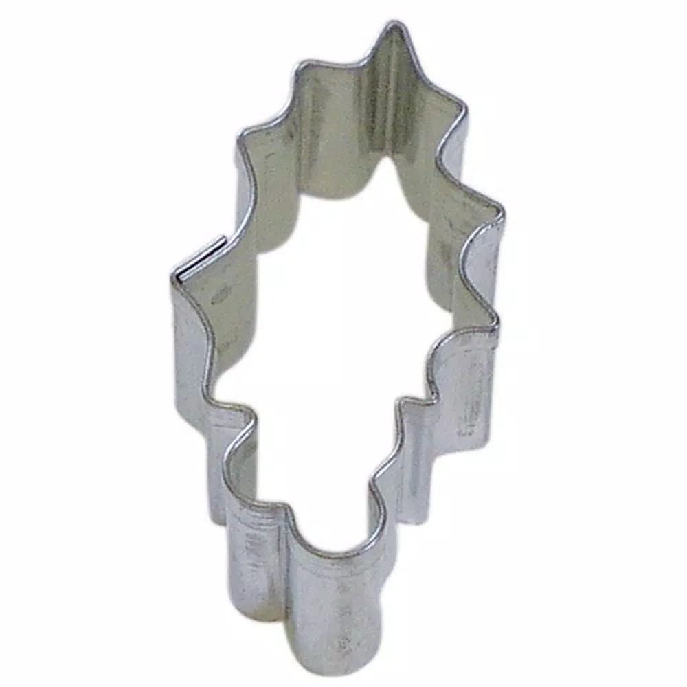 CybrTrayd-R&M 12-Piece Mini Holly Leaf Cookie Cutter Set & Recipe - Heavy-Duty Tinplated Steel